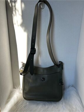 Coach Olive Green Leather Crossbody Bag